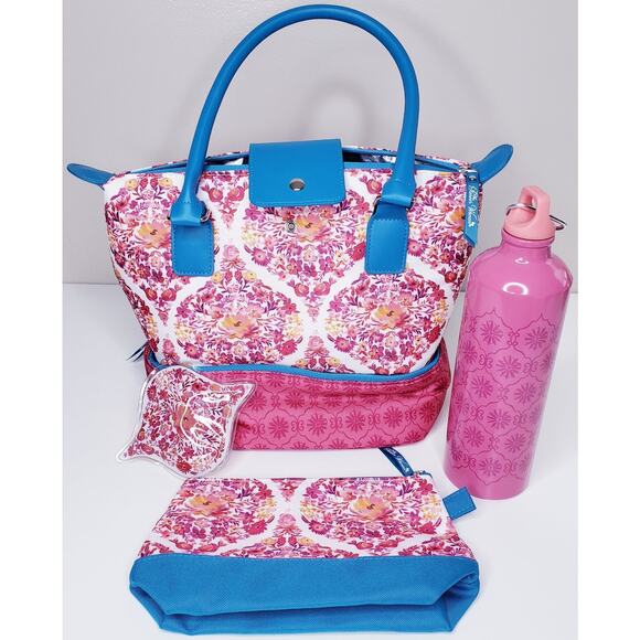 NWOT THE PIONEER WOMAN Insulated Lunch Kit 4-Piece Set - Floral Ogee - Picture 6 of 14